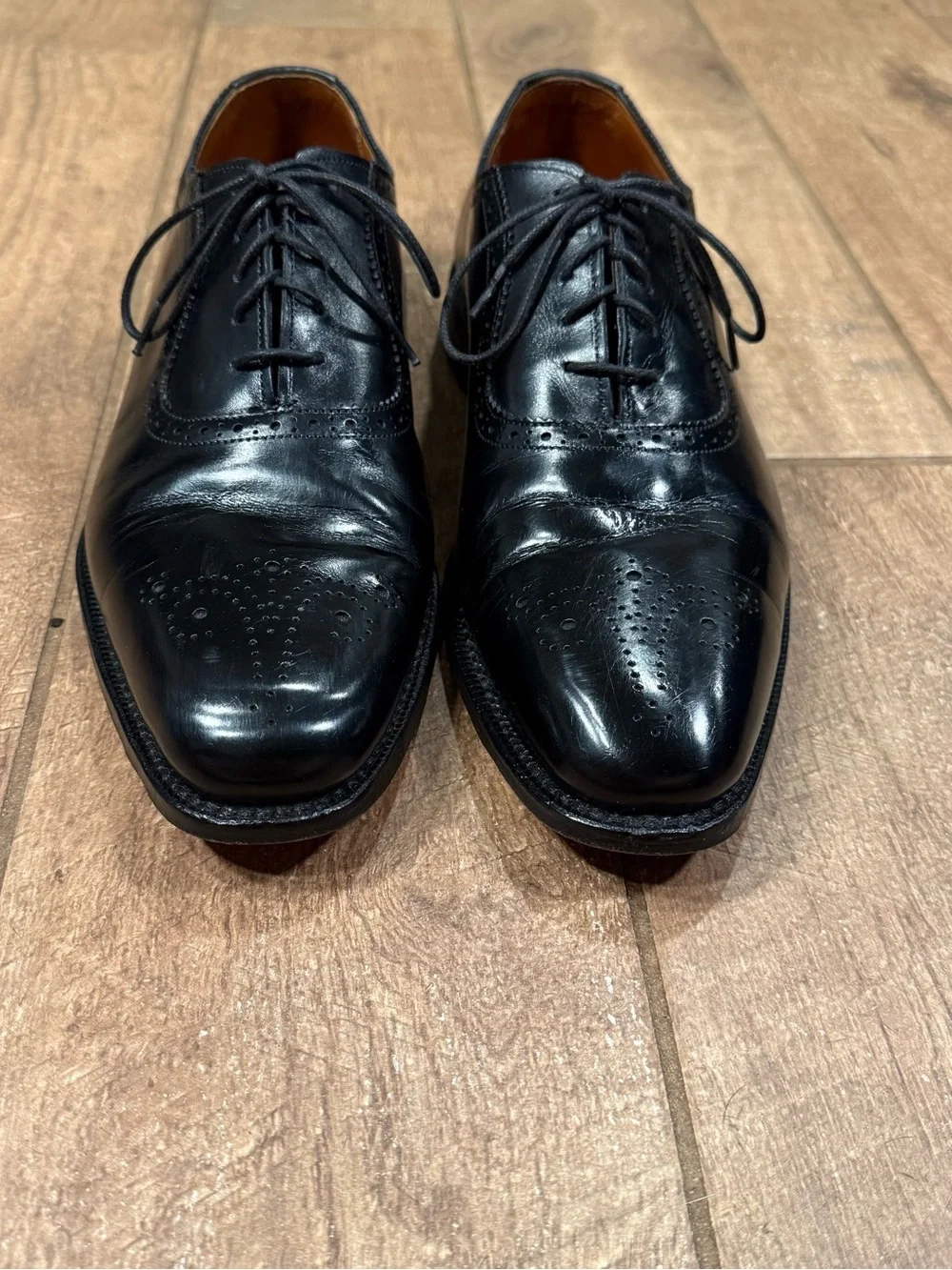 Allen Edmonds Cornwallis Black Leather Dress Shoes Mens Size 9 D 1052 Oxford